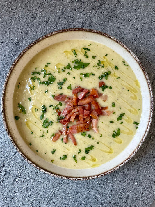 Potato, Leek, Pancheta Soup
